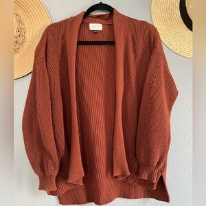 Universal Thread cardigan sweater in warm brown 100% cotton